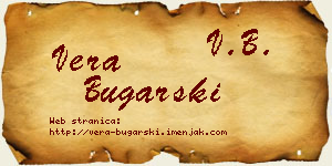 Vera Bugarski vizit kartica
